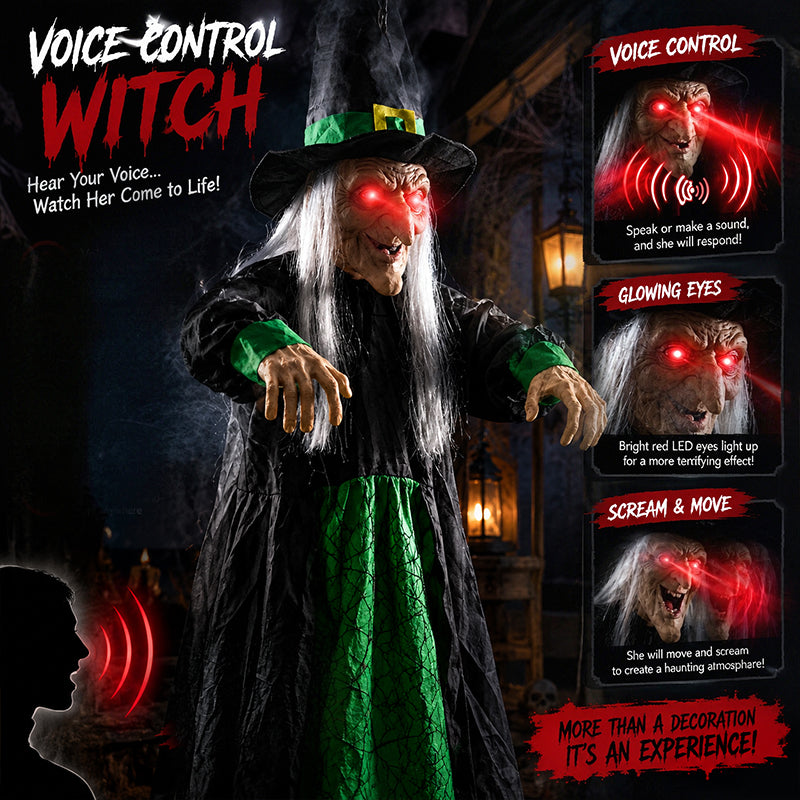 Life Size Talking Witch Decoration