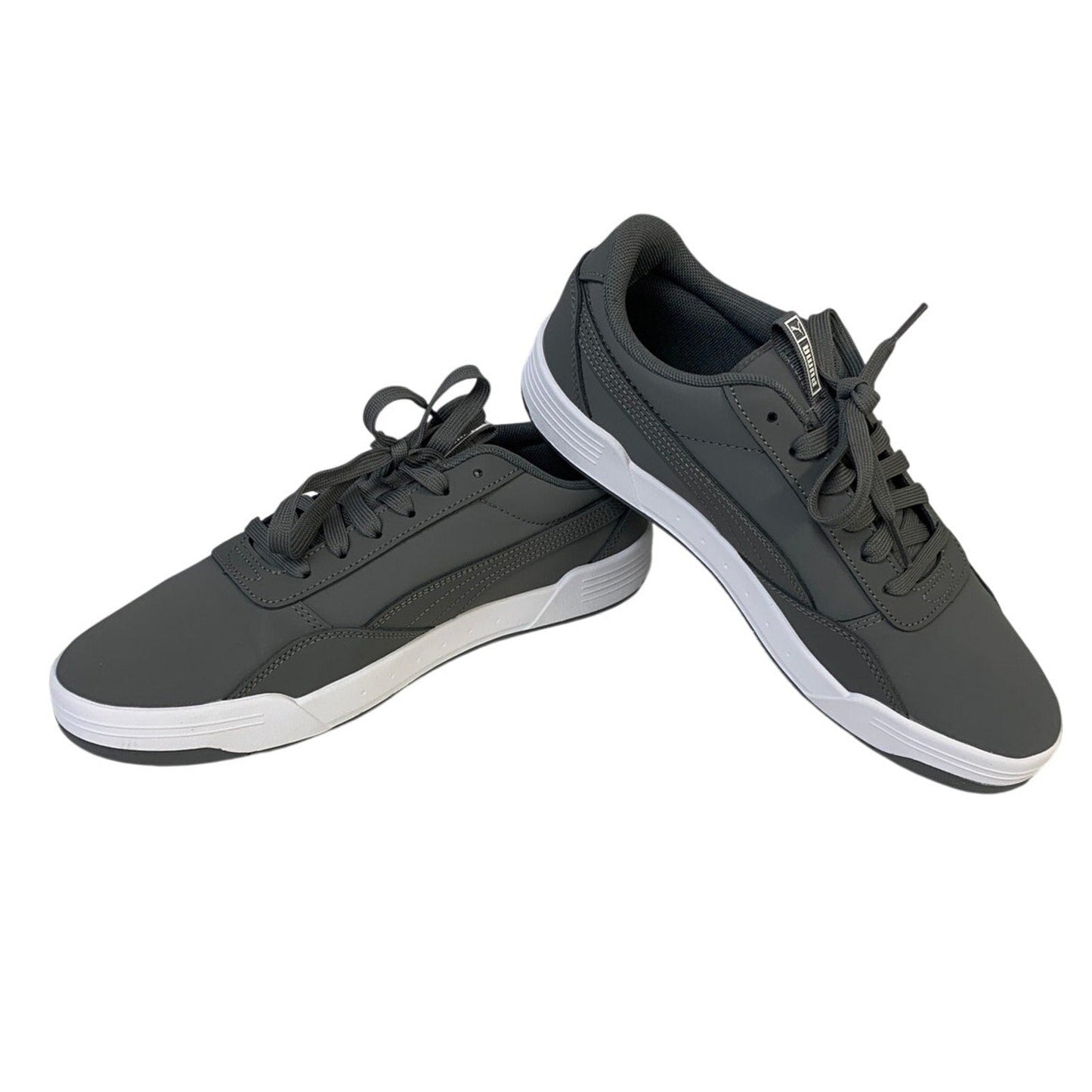 PUMA Men's Gray Faux Leather Soft Foam+ Skate Sneaker-Size 8.5