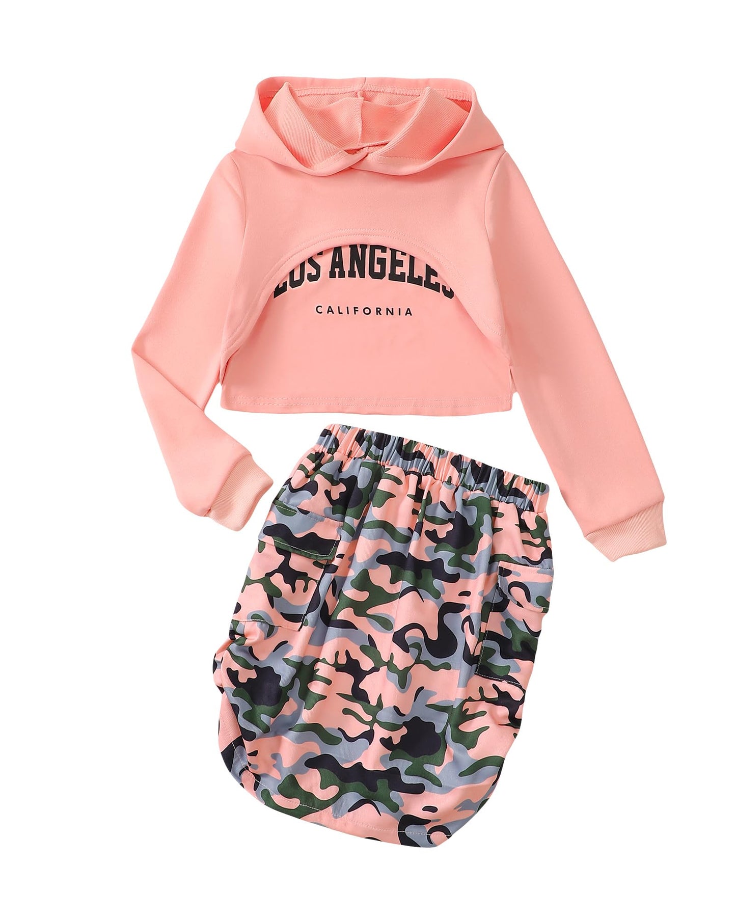 3-Piece Outfit Set – Cami, Hoodie & Skirt Age 9-10