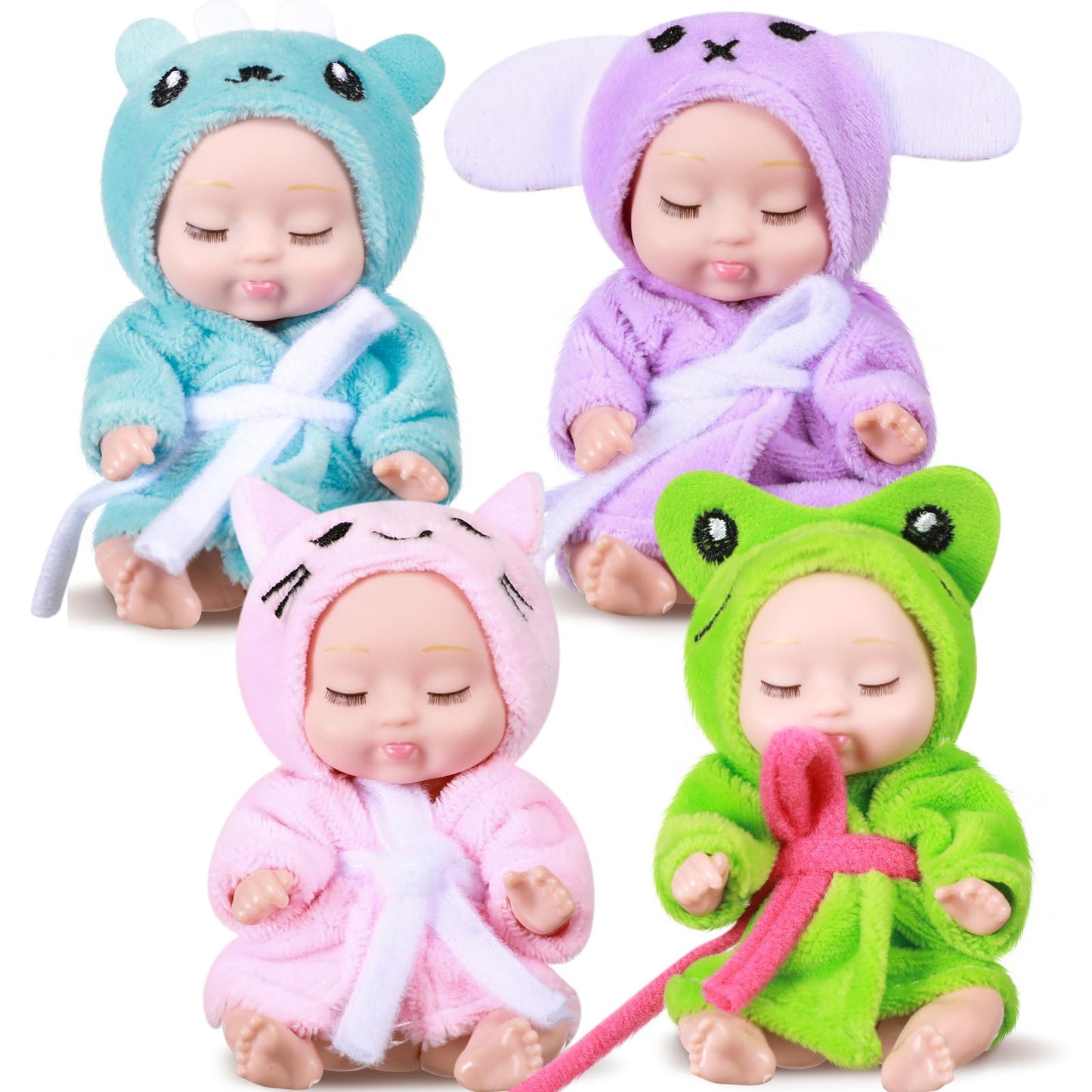 Realistic 4 Pcs Mini Baby Dolls