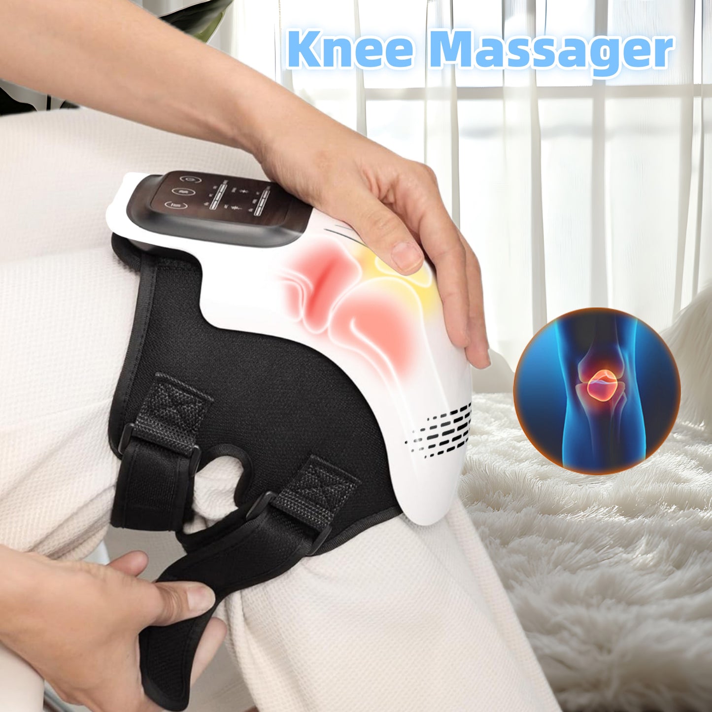 Electric Knee Massager – Infrared Heat, Vibration & Kneading Pain Relief