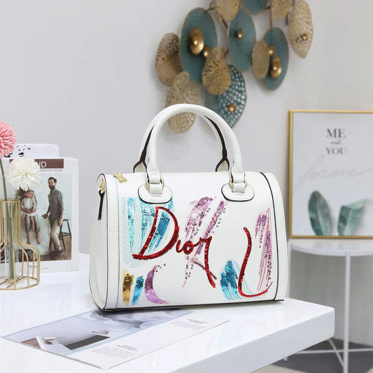 Sequin Embroidered Messenger Bag