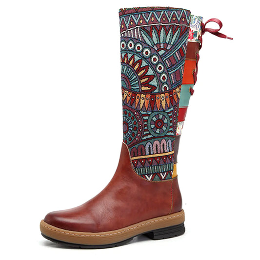 Handmade Genuine Leather Bohemian Long Boots