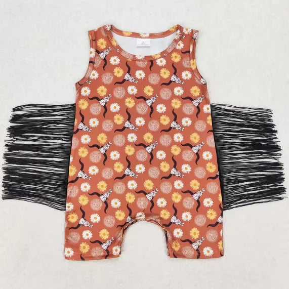 Hot Sale Infant Baby Girls Rompers Strap Hats Boots Purple Bow Top Ruffle Rompers Western Fashion Toddler Girls Bubbles Rompers