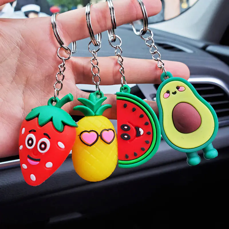 3D Avocado Heart Keychain for Bags and Purses