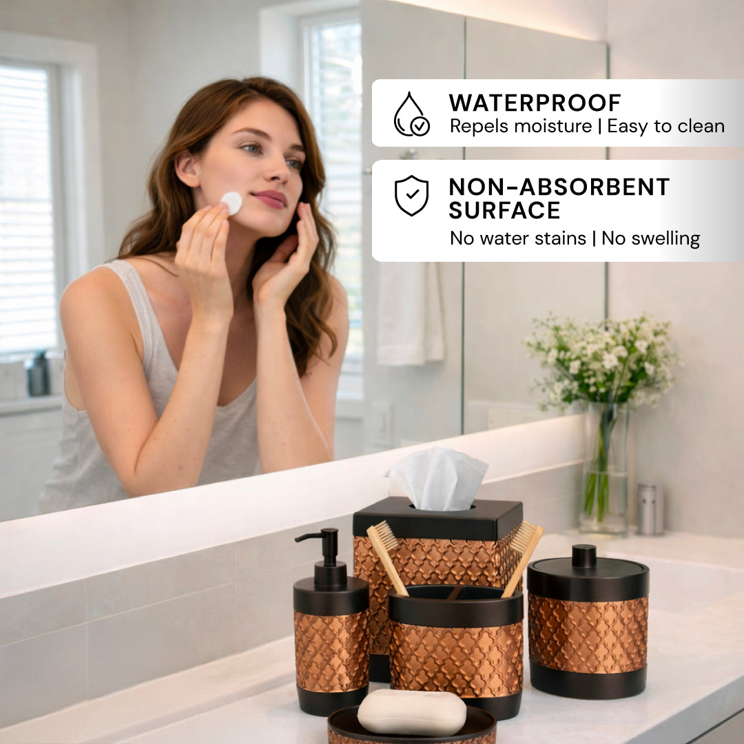 The Wally Collection – Elegant Modern Bathroom Décor Accessories Set of 6