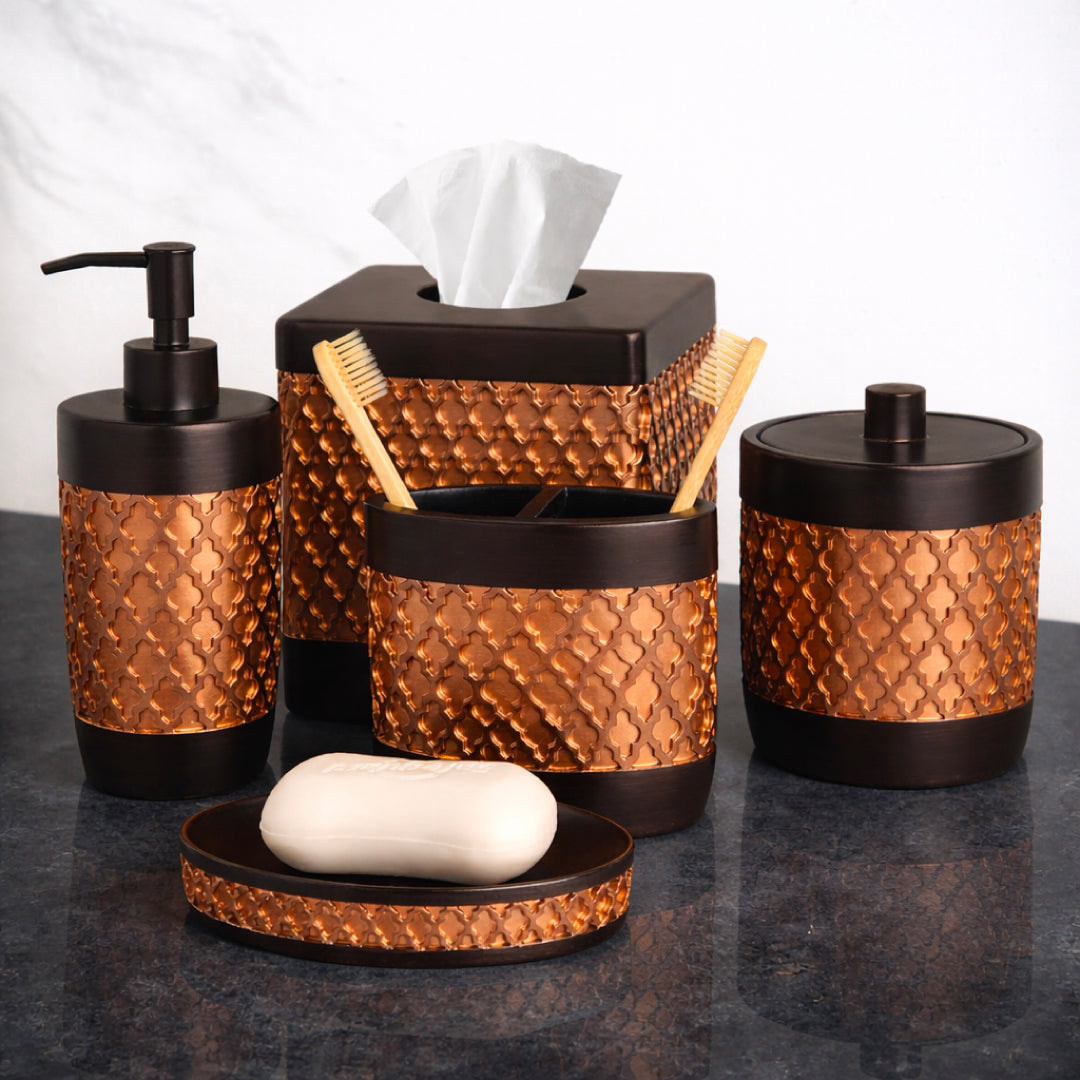 The Wally Collection – Elegant Modern Bathroom Décor Accessories Set of 6