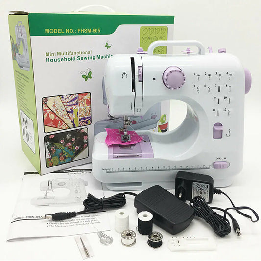 Mini Multifunctional Electric Sewing Machine for Beginners - Adjustable Speed