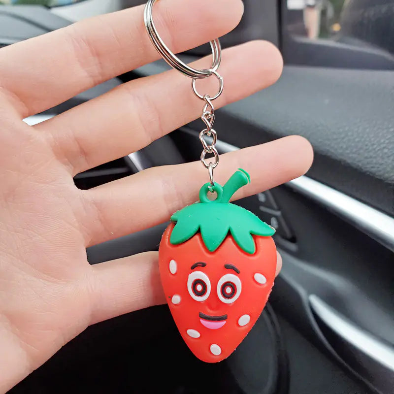 3D Avocado Heart Keychain for Bags and Purses