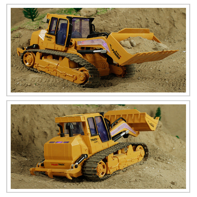 Large 2.4G Remote Control Bulldozer Excavator Toy
