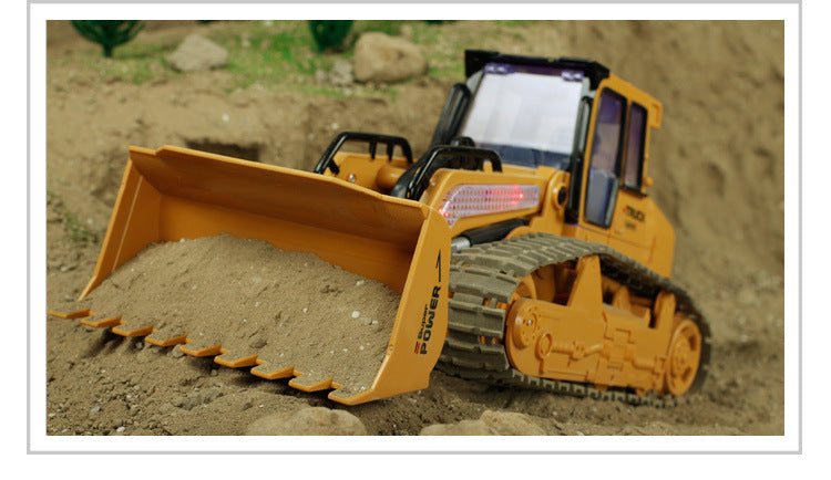 Large 2.4G Remote Control Bulldozer Excavator Toy