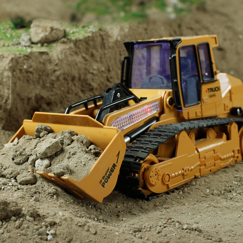 Large 2.4G Remote Control Bulldozer Excavator Toy