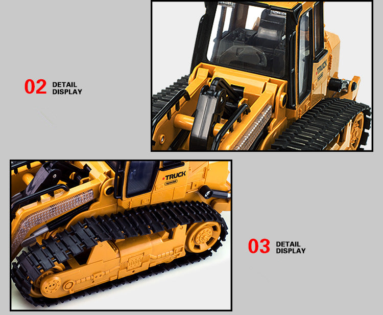Large 2.4G Remote Control Bulldozer Excavator Toy