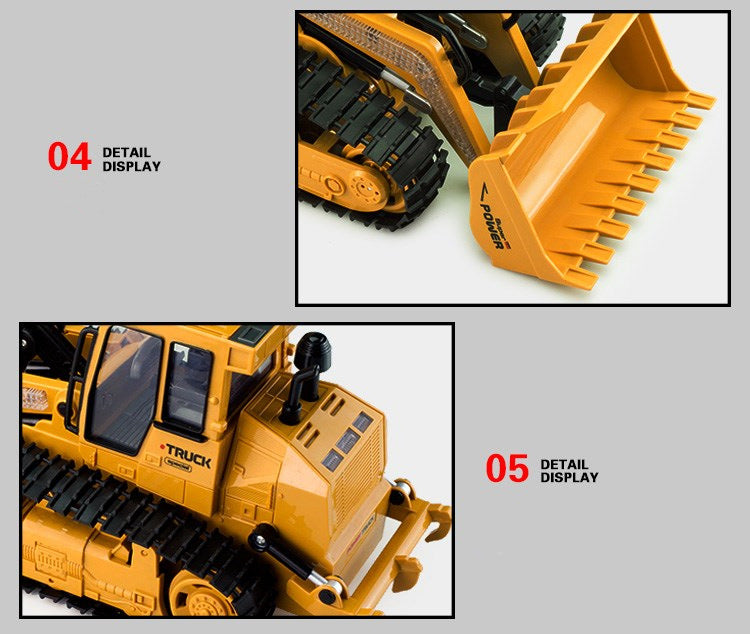 Large 2.4G Remote Control Bulldozer Excavator Toy