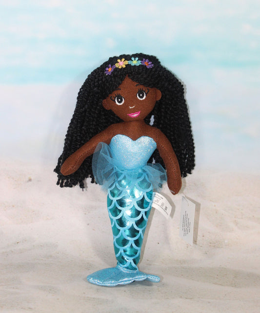 A Dark Brown Skin Tone Mermaid Doll