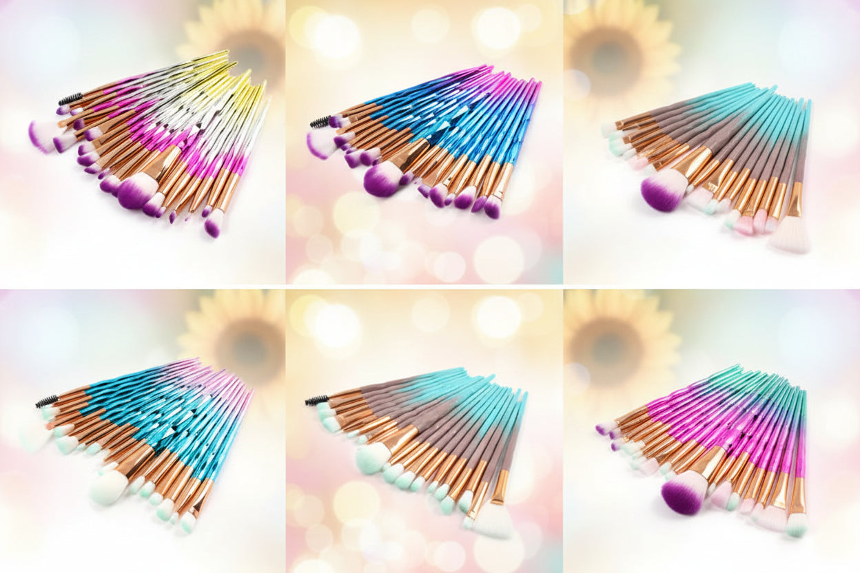 Diamond Handle 20-Piece Eye Brush Set