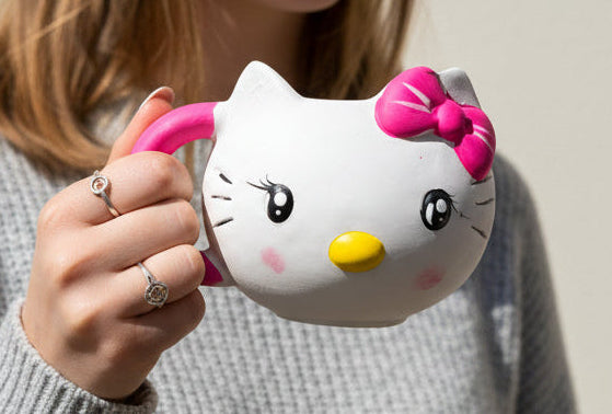 2-Piece Hello Kitty Hand-Painted Mug