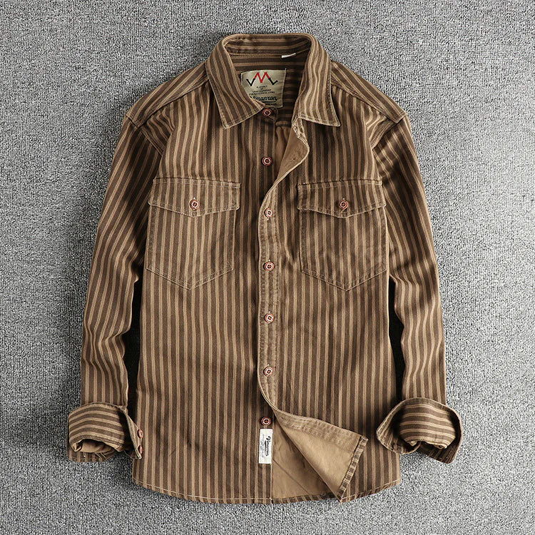 Retro Striped Men's Shirt