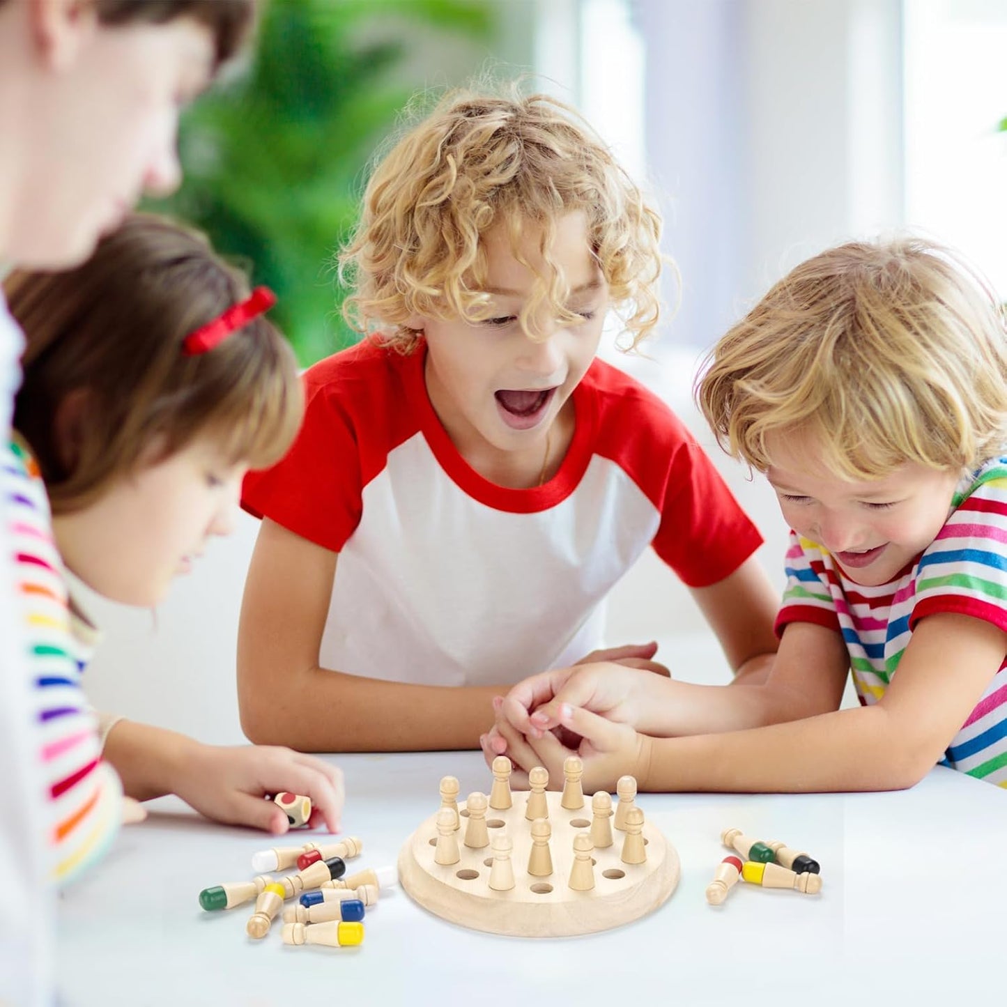 Montessori Wooden Memory Chess Matching Game