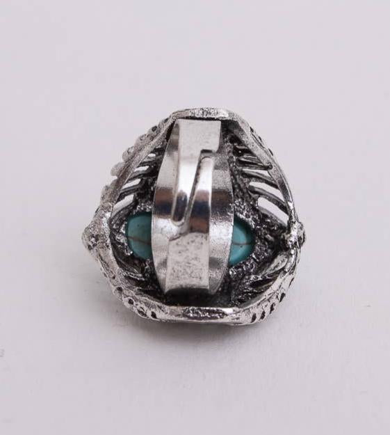 Classic Silver-Plated Marquise Adjustable Turquoise Ring *Unbeatable Price*