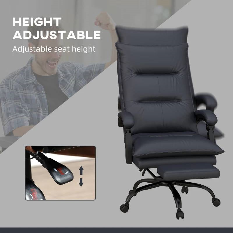 Double Padded Heated Office Chair with Massage