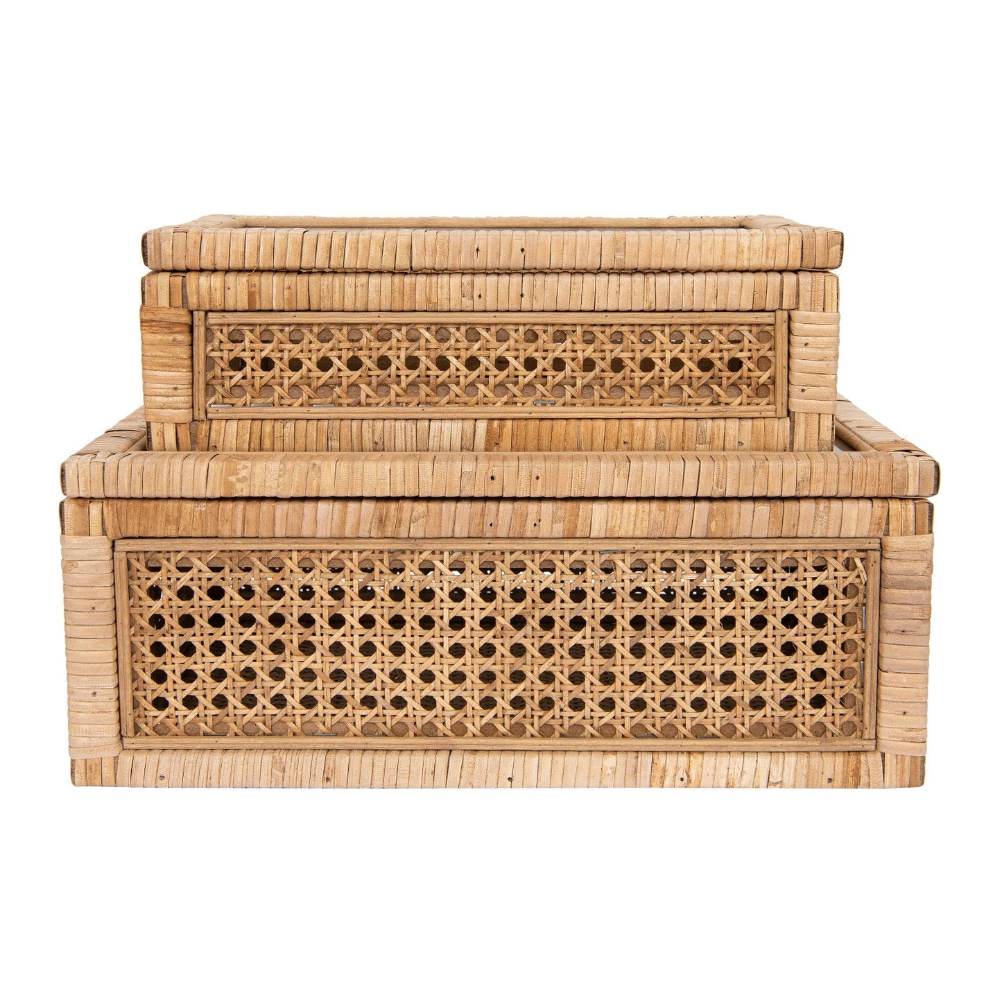 Woven Rattan Wood Display Boxes