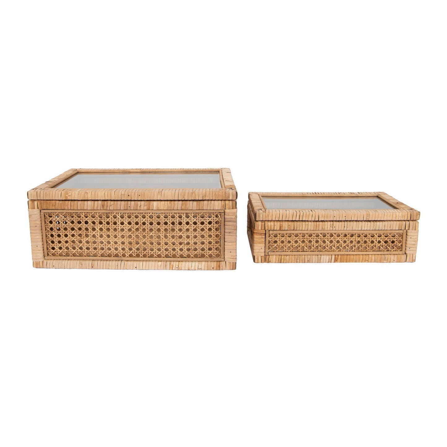 Woven Rattan Wood Display Boxes