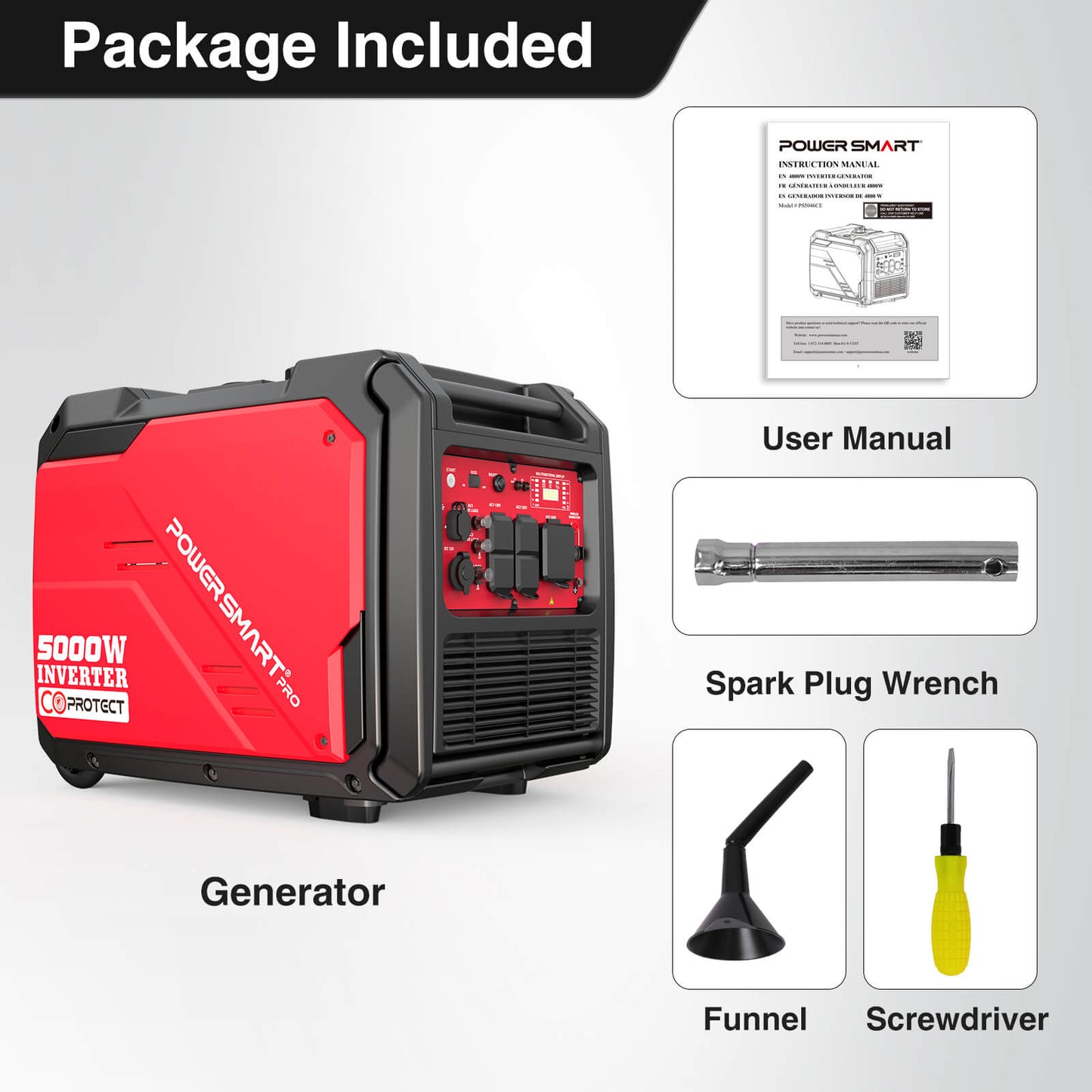 5000W Inverter Generator w/ CO Alert DH5050E