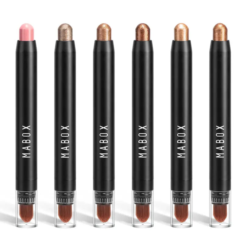 Metallic Eyeshadow Stick Set - 6 Creamy Pencils