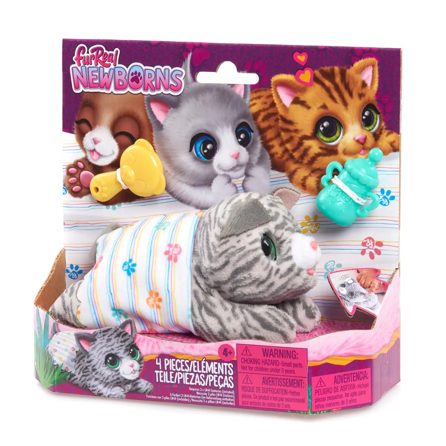 FurReal Newborns Kitty Interactive Pet with Sounds and Movement