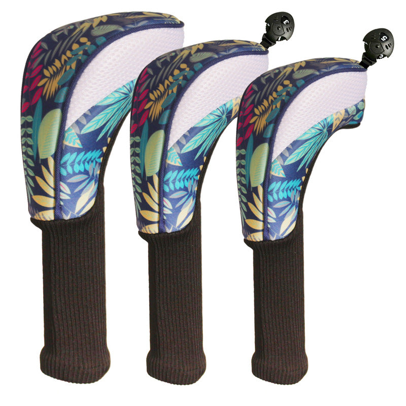 3-Piece Long-Neck Golf Club Headcover Set