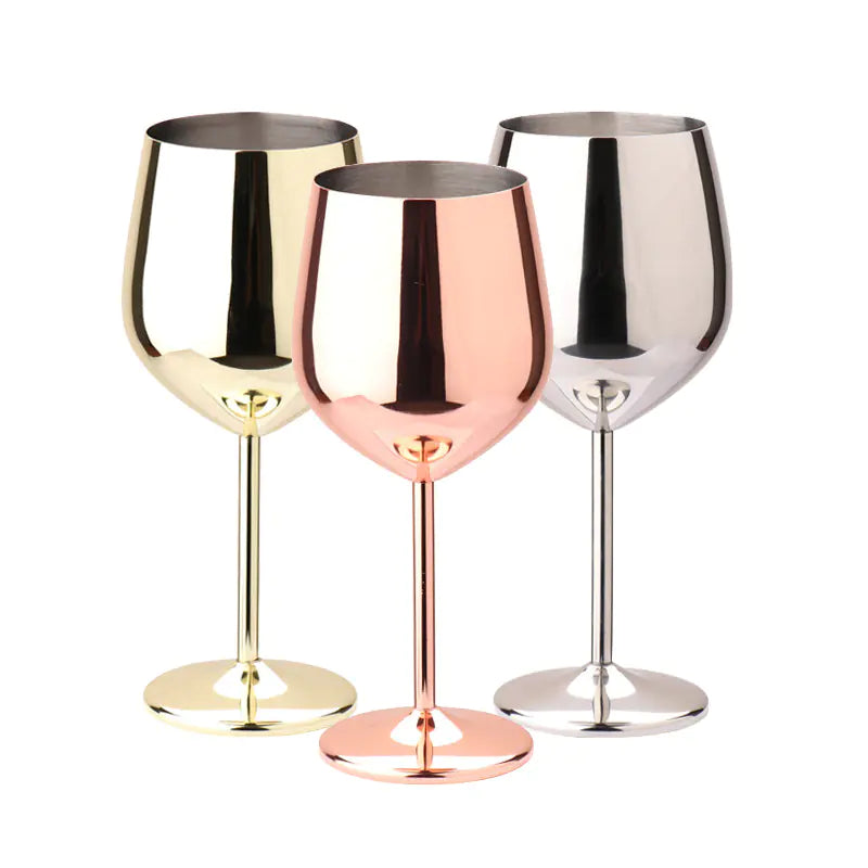 European 304 Single Layer Stainless Steel Wine Glass