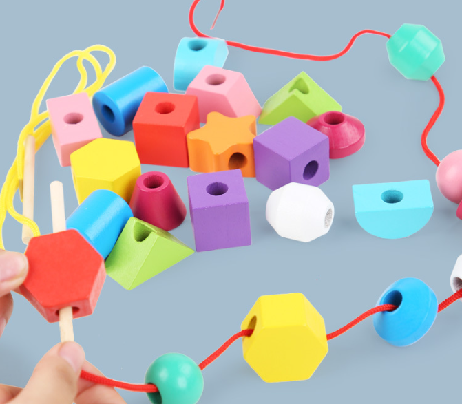 Montessori Stacker — Wooden Geometric Shapes Learning Toy