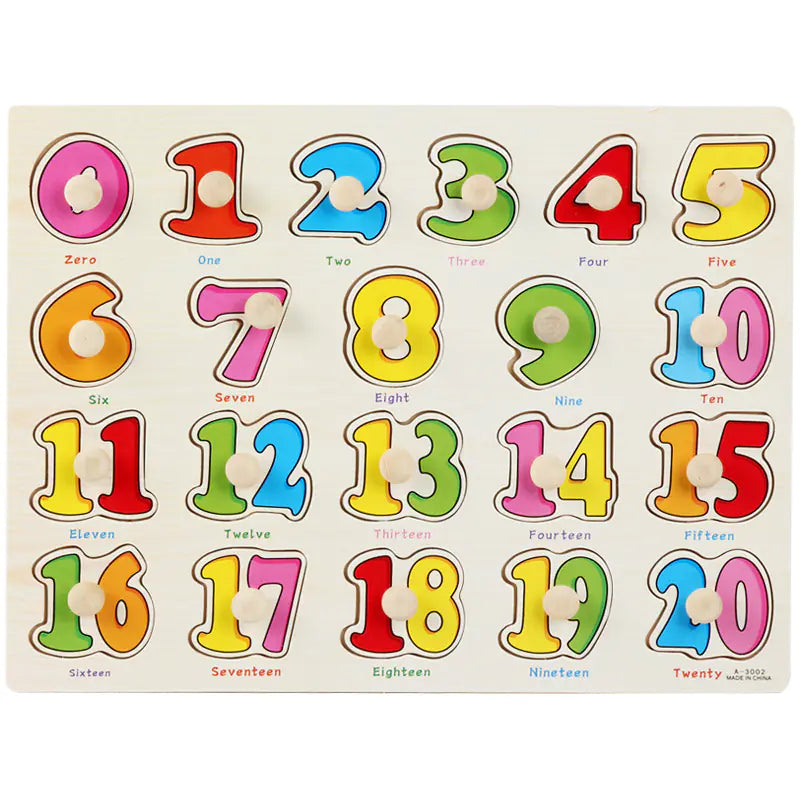 Montessori Pegged Wooden Puzzle Board for Kids