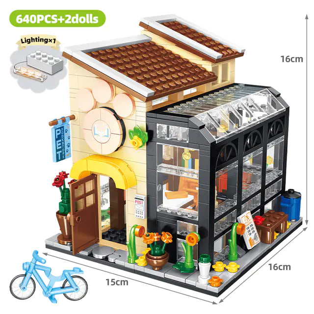 Urban Lighting Flower Shop Assembly Model Kit