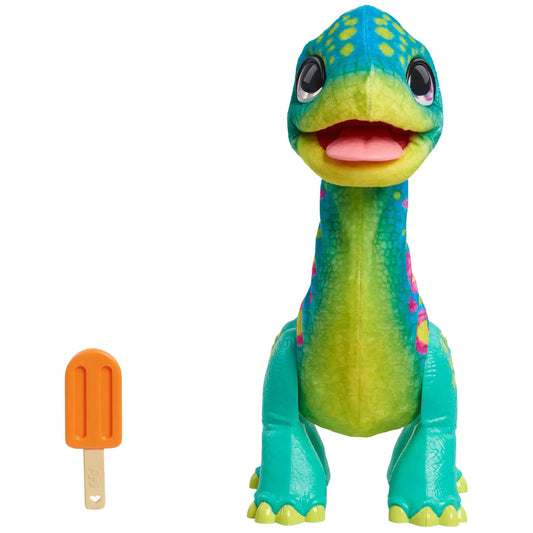 FurReal Snackin’ Sam the Bronto Interactive Toy 11-inch Plush with Motions and Sounds