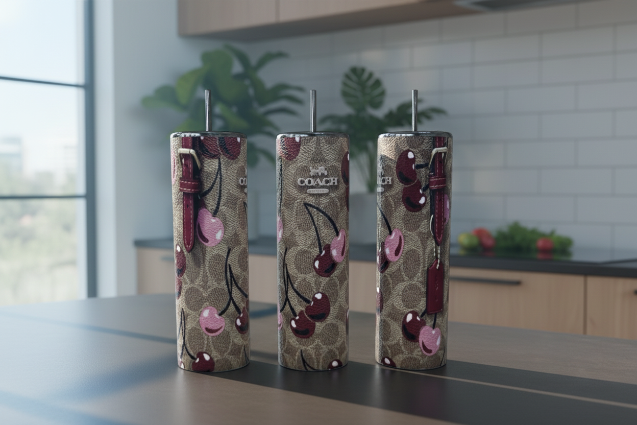 Cherry Strap 20oz Skinny Tumbler