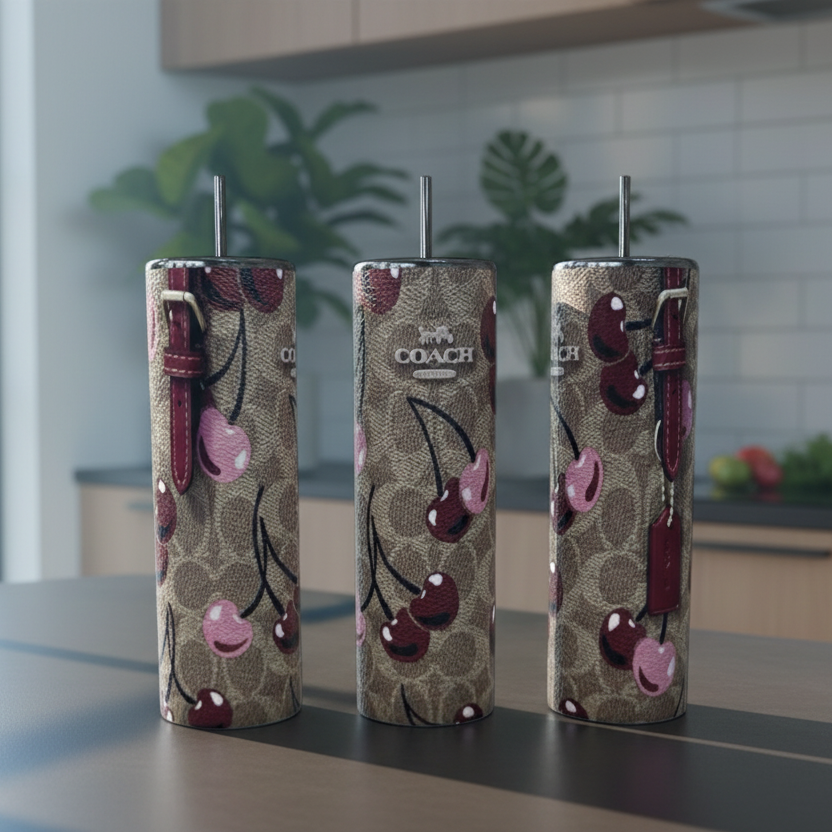 Cherry Strap 20oz Skinny Tumbler