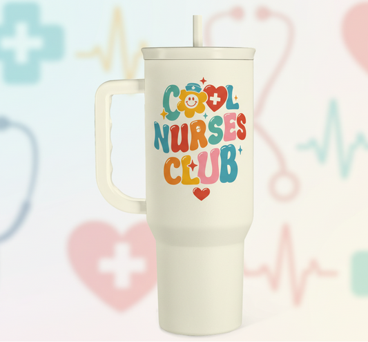 Beige Nurse Slidemate | Slider Tumbler with Handle 40oz