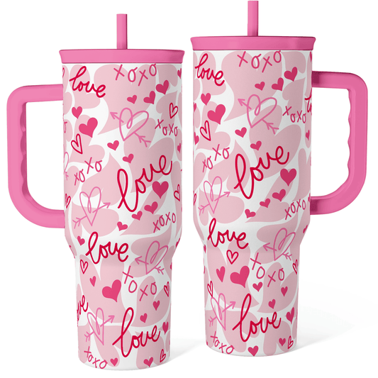 Pink Love Slidemate | Slider Tumbler with Handle 40oz