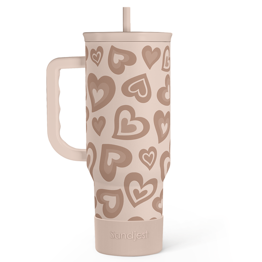 Brown Heart Slidemate | Slider Tumbler with Handle 40oz