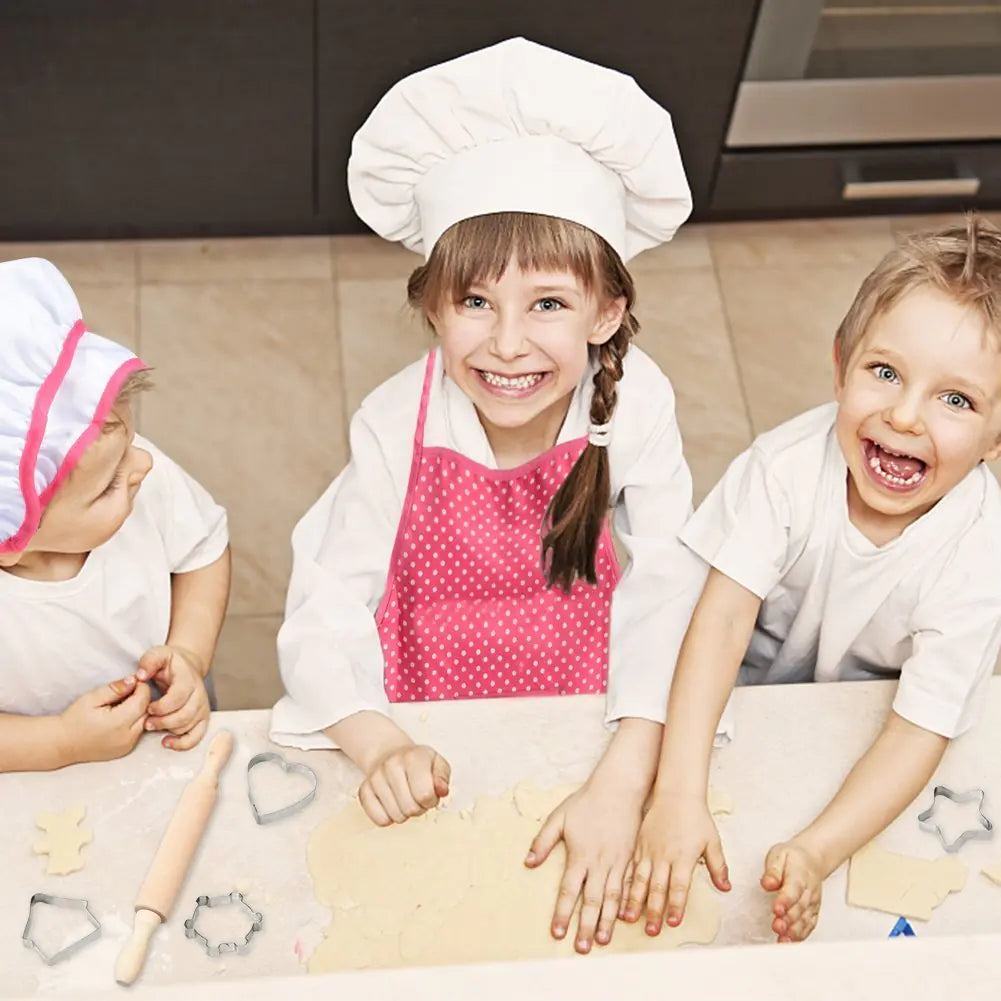 11-Piece Kids Cooking Playset with Apron and Tools