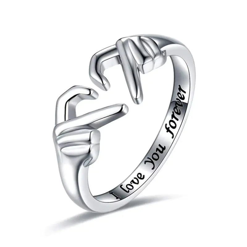 Love You Forever Open Couple Ring