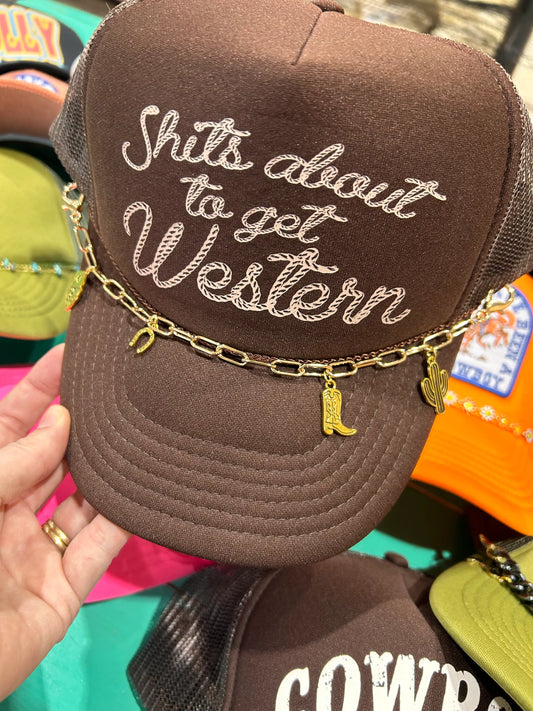Western Charmed Trucker Hat Chain