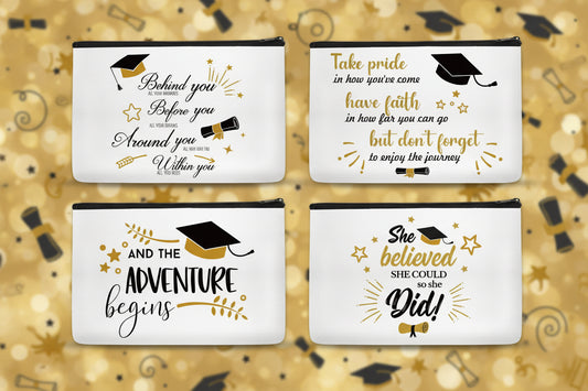 4-piece Graduation Makeup Bag set