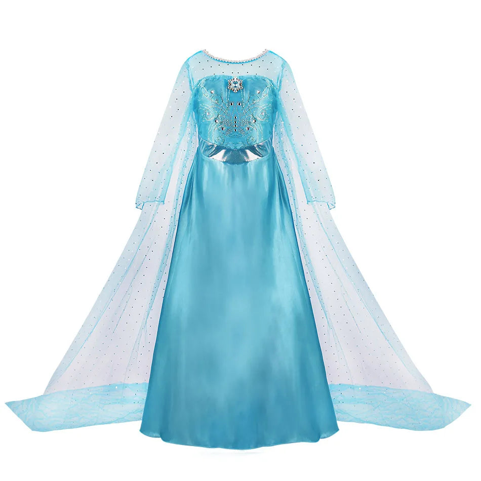 Children’s Carnival Princess Elsa Costume Dress (4+ Years)