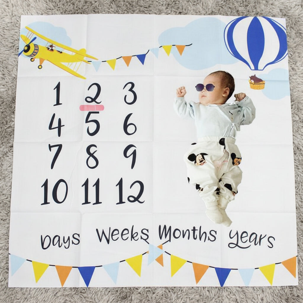 Newborn baby Monthly Growth  Blanket Photography Props Background Cloth For Baby