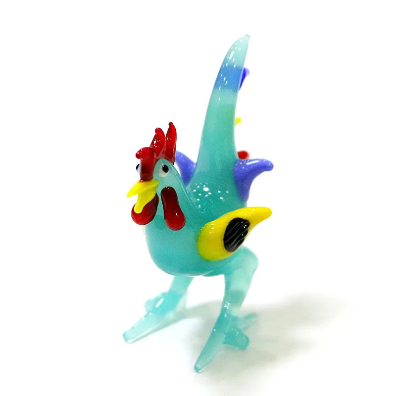 Easter Mini Glass Rooster Figurine