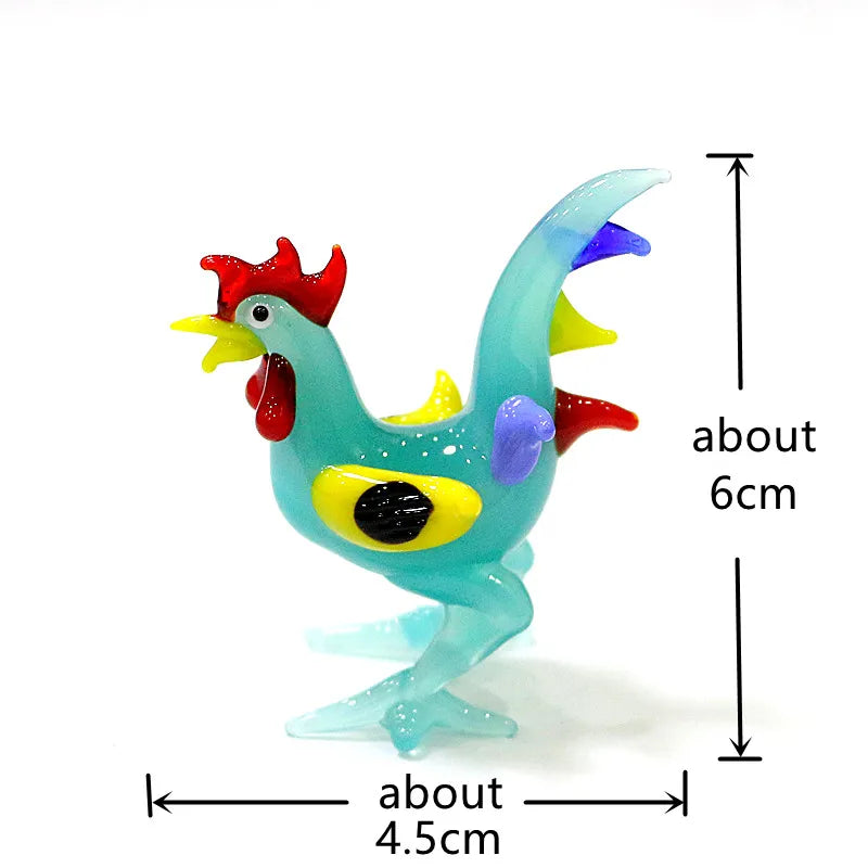 Easter Mini Glass Rooster Figurine