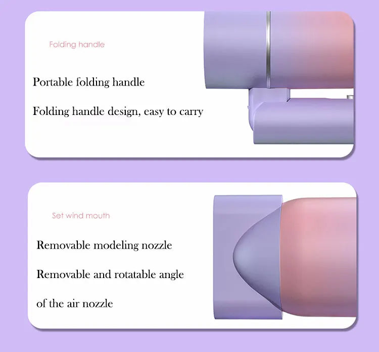 MIni  Folding Hairdryer 220V-240V 750W with Carrying Bag Hot Air Anion Hair Care for Home Travel Hair Dryer Blow Drier Portable